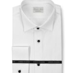 Camisa Novio Adorno Botón Doble Puño 8A6