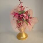 Tocado Madrina Crin Seda Flor y Plumas 2689