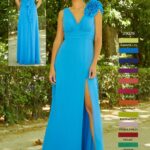 Vestido Largo Gasa Alma Gemela 23025