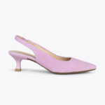 Zapato Tacón Acampanado Destalonado Kitten Rosa