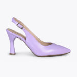 Zapato Tacón Destalonado napa Glam Lila