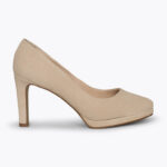 Zapato Tacón Alto Plataforma Camel