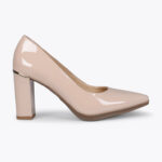 Zapato Tacón Charol Adorno Nude