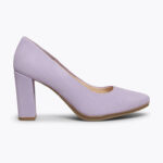 Zapato Tacón Alto Ante Lila
