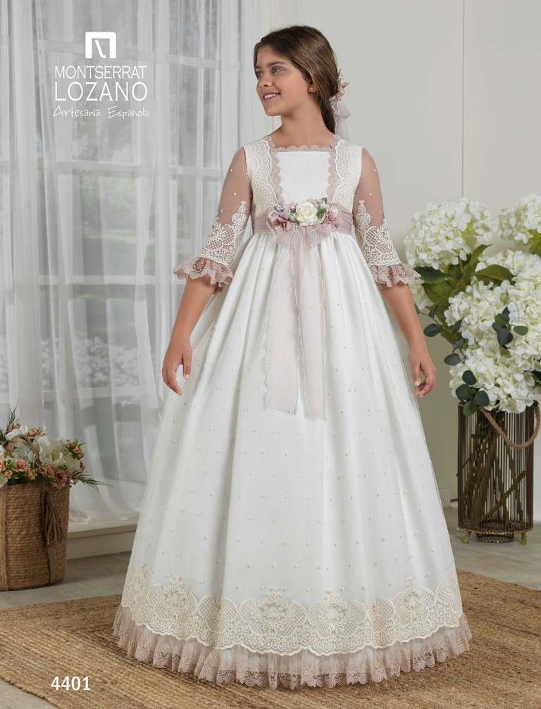 Vestido Comunión Montserrat Lozano 4401