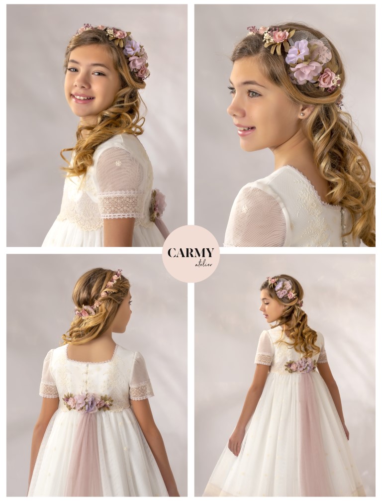 Vestido Comunión Romántico Carmy 4613 - Imagen 2