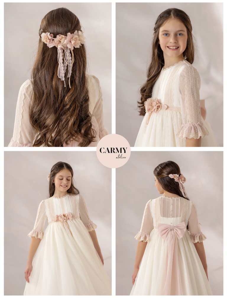 Vestido Comunión Romántico Carmy 4624 - Imagen 2