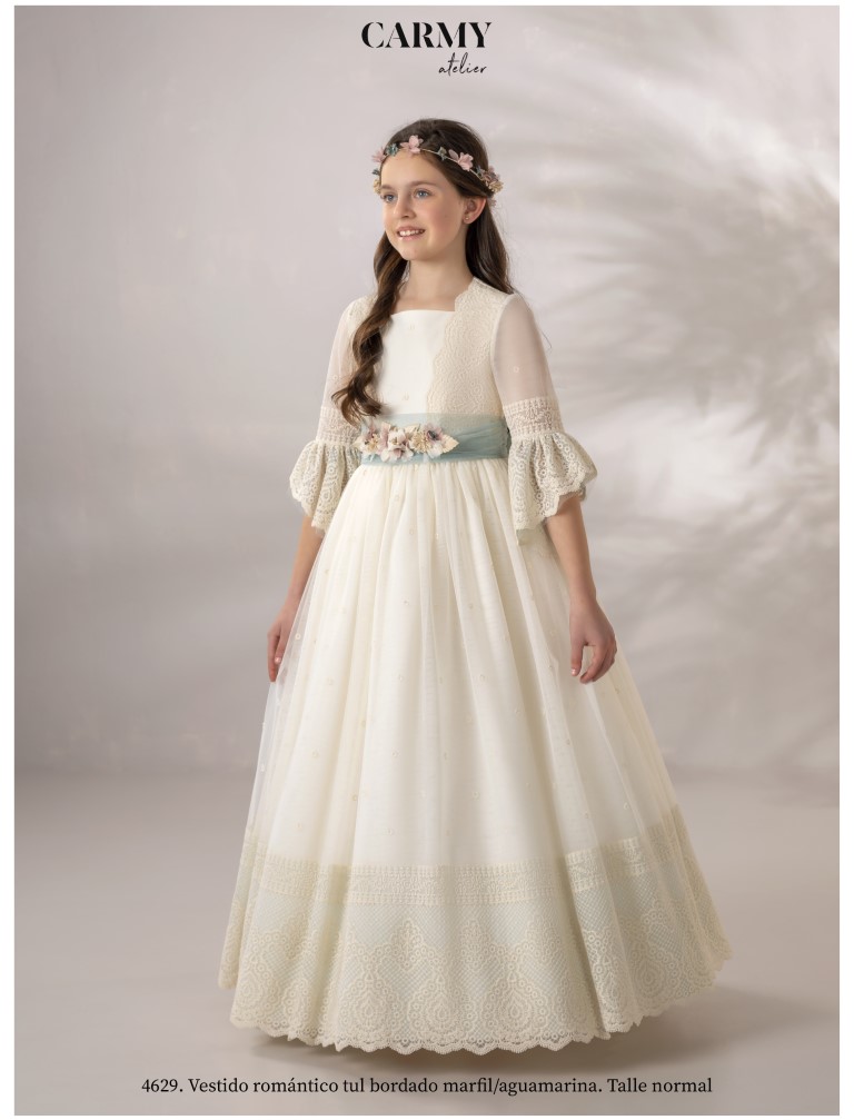 Vestido Comunión Romántico Carmy 4629