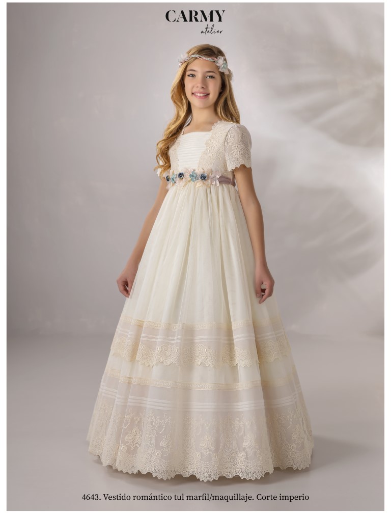 Vestido Comunión Romántico Carmy 4643