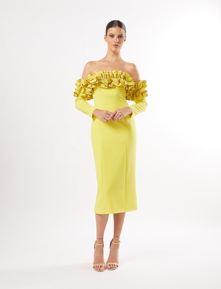Vestido Corto Combi Tafeta 50540 - Imagen 3