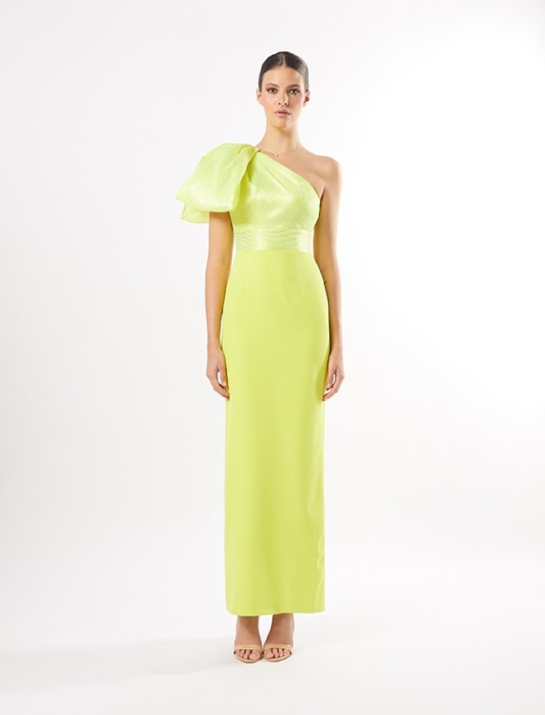 Vestido Largo Asimétrico Adorno 50606 - Imagen 3
