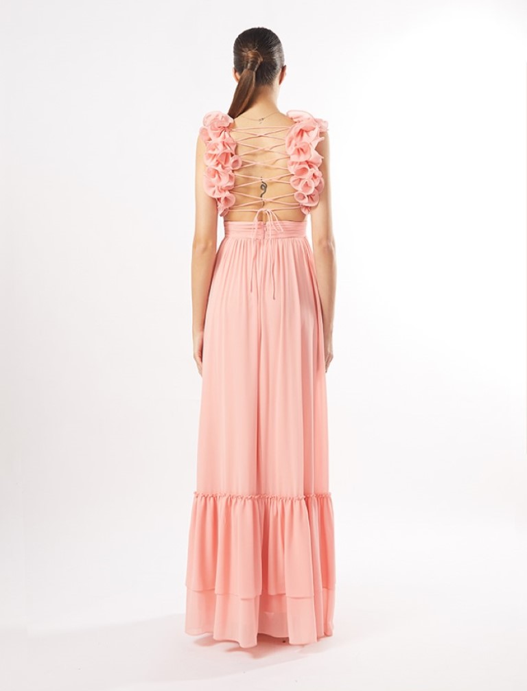 Vestido Largo Juvenil Gasa 50411 - Imagen 2