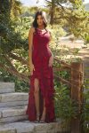 Vestido Largo Volantes Falda 24036