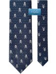 Corbata Marino Calaveras Plata C4