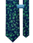 Corbata Marino Flor Verde C163
