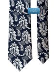 Corbata Marino Cachemire Plata C87