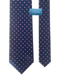 Corbata Marino Puntitos Rosa C23