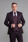 Traje Ceremonia Pata Gallo Con Chaleco  Hierro 22606