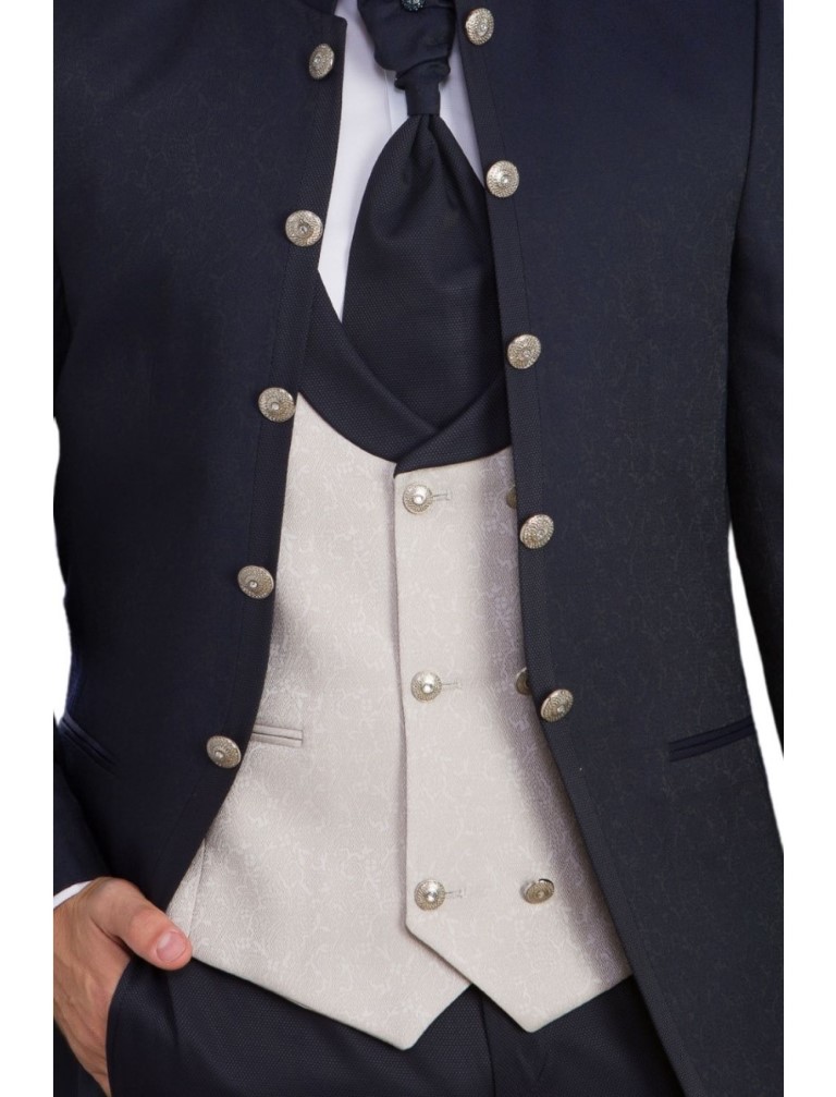 Traje Novio Abierto Brocado Paris 24735 - Imagen 2