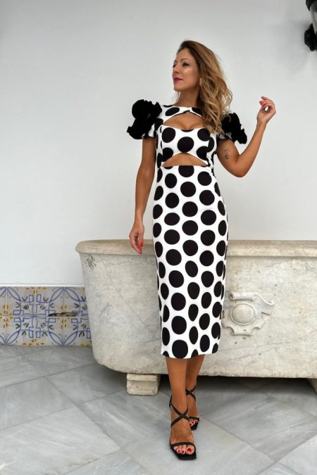 Vestido Midi Aberturas Delanteras C020