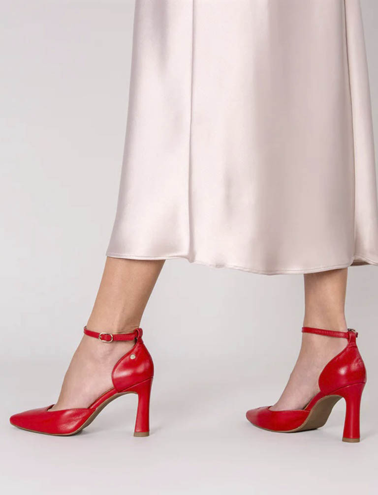 Zapato Tacón Punta Fina Rojo Ainhoa - Imagen 2