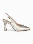 Zapato Tacón Destalonado Napa Glam Dorado