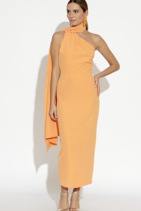 Vestido Midi Fulaz Asimétrico Dembel