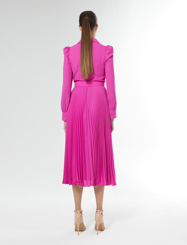 Vestido Midi Plisado Cruzado 51117 - Imagen 2