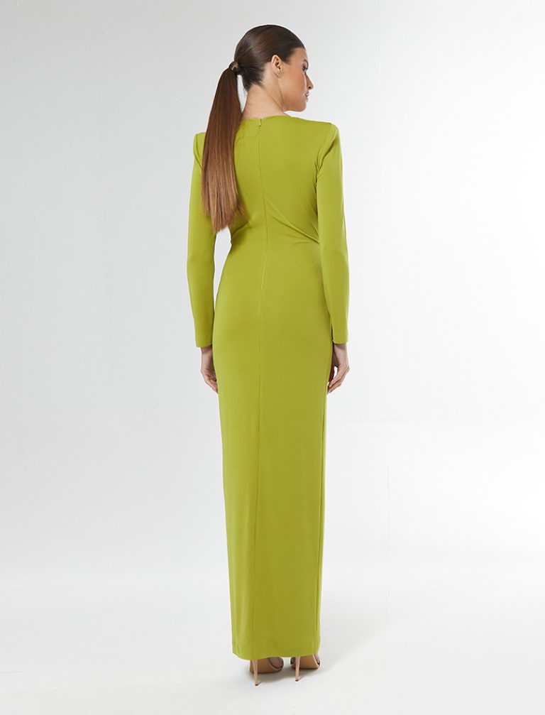 Vestido Largo Drapeado 51042 - Imagen 2
