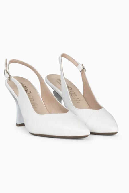 Zapato Novia Destalonado Glam Blanco