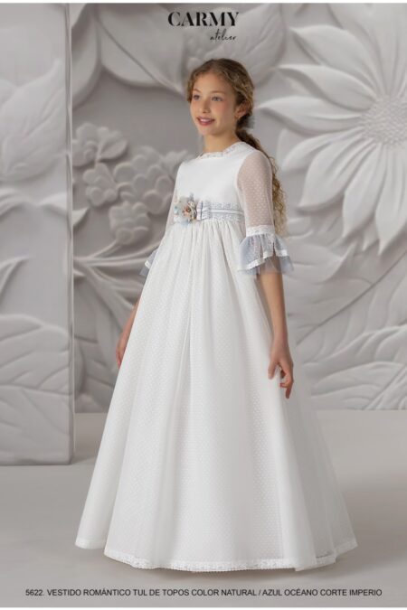 Vestido Comunión Romántico Carmy 5622