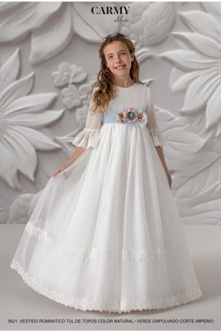 Vestido Comunión Romántico Carmy 5621