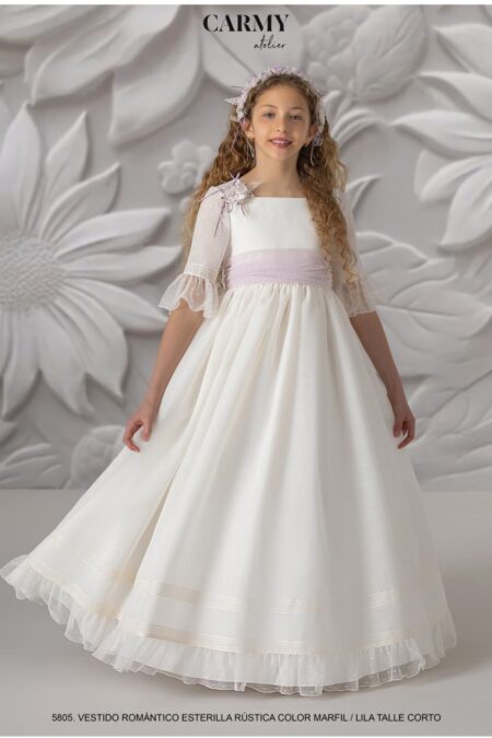 Vestido Comunión Romántico Carmy 5805