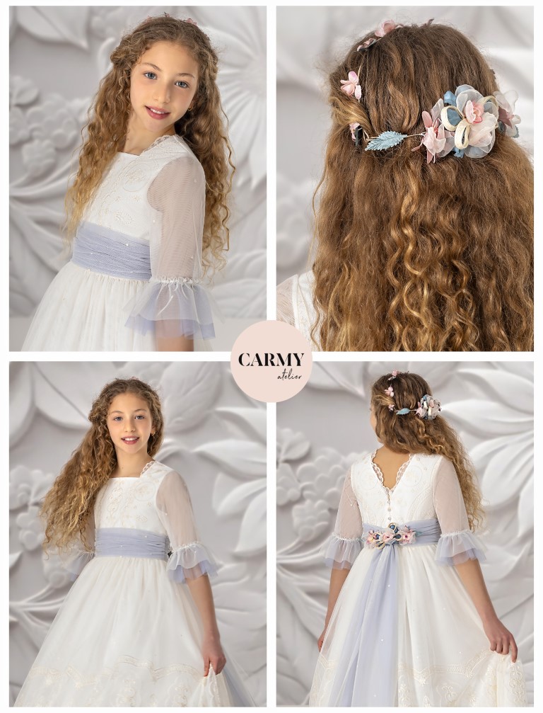 Vestido Comunión Romántico Carmy 5601 - Imagen 2
