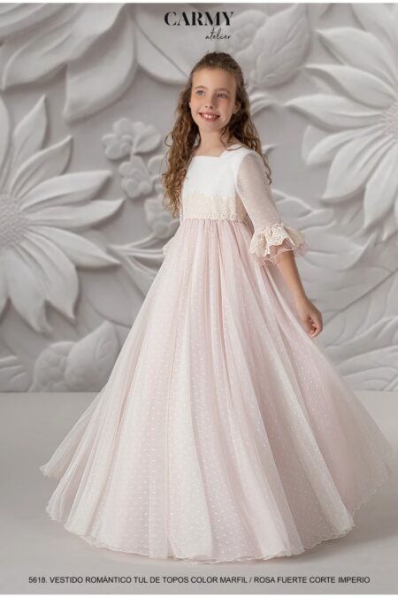 Vestido Comunión Romántico Carmy 5618