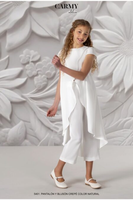 Conjunto Comunión Crepe Carmy 5401