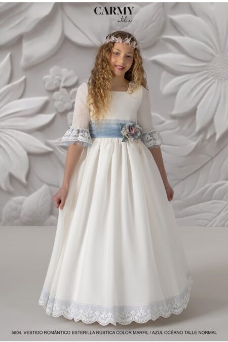 Vestido Comunión Romántico Carmy 5804