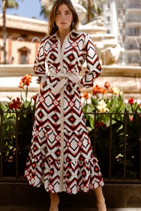 Vestido Midi Estampado C036