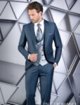 Traje Novio Semi Levita Solapa 2504