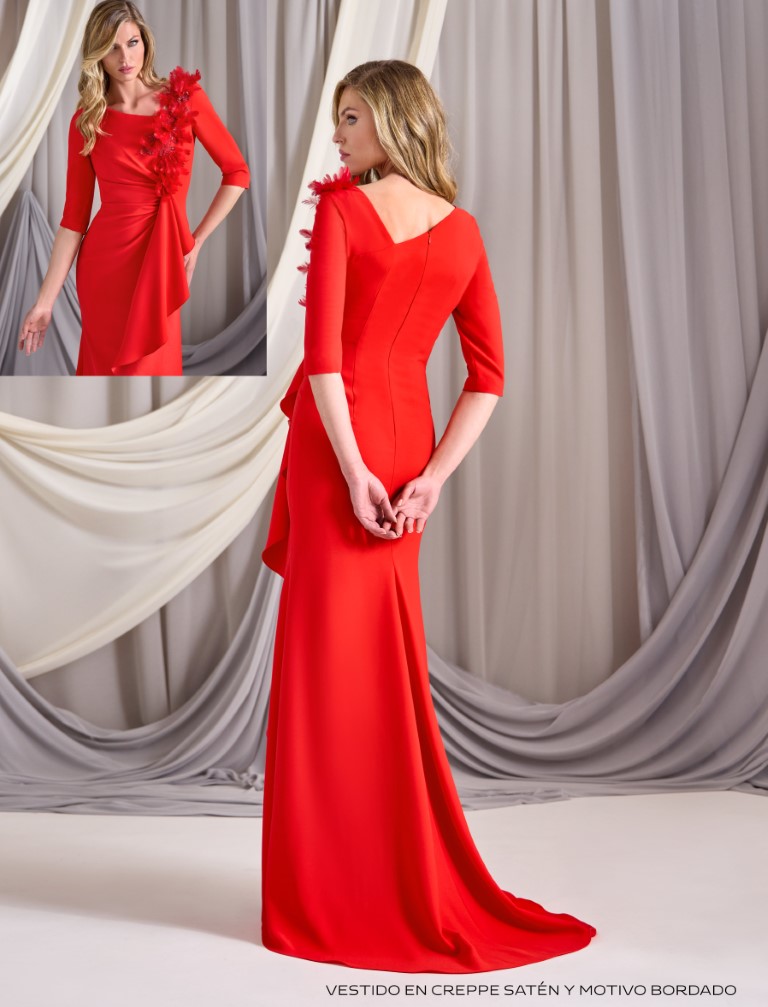 Vestido Madrina Elegante Tamiz - Imagen 2