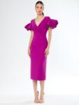 Vestido Corto Mangas Volantes 51512