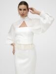 Vestido Madre Comunión Plumas Lares