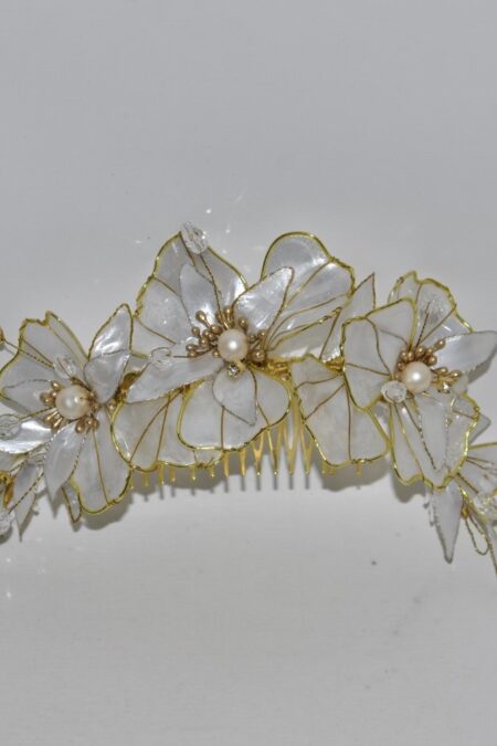 Tiara Novia Flor Porcelana 3312