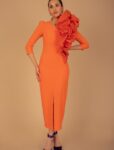 Vestido Corto Volante Tafetán 8430