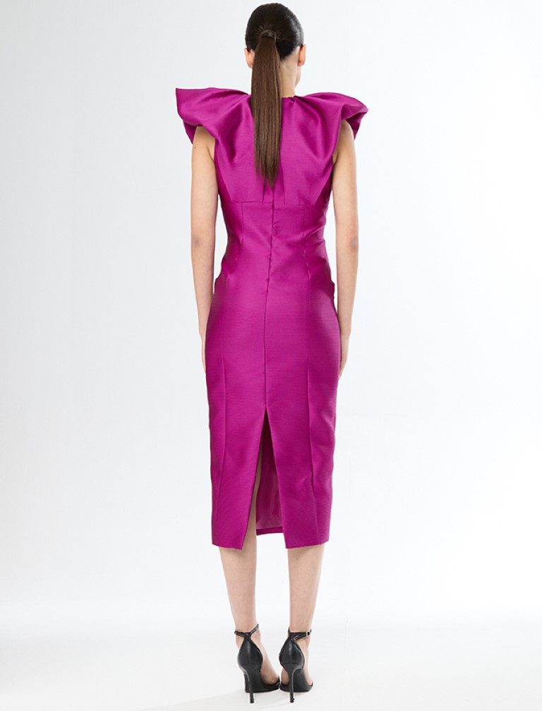Vestido Midi Mikado 51540 - Imagen 3