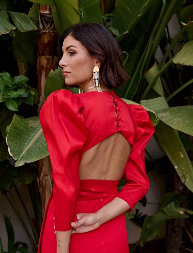 Vestido Midi Tafetá Lazo L108 - Imagen 3