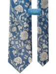 Corbata Floral Plata C220