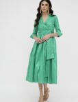 Vestido Midi Tafetá Vuelo Celestina