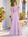 Vestido Largo Fiesta Plumas 1250025