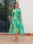 Vestido Midi Cuello Halter Estampado L147E